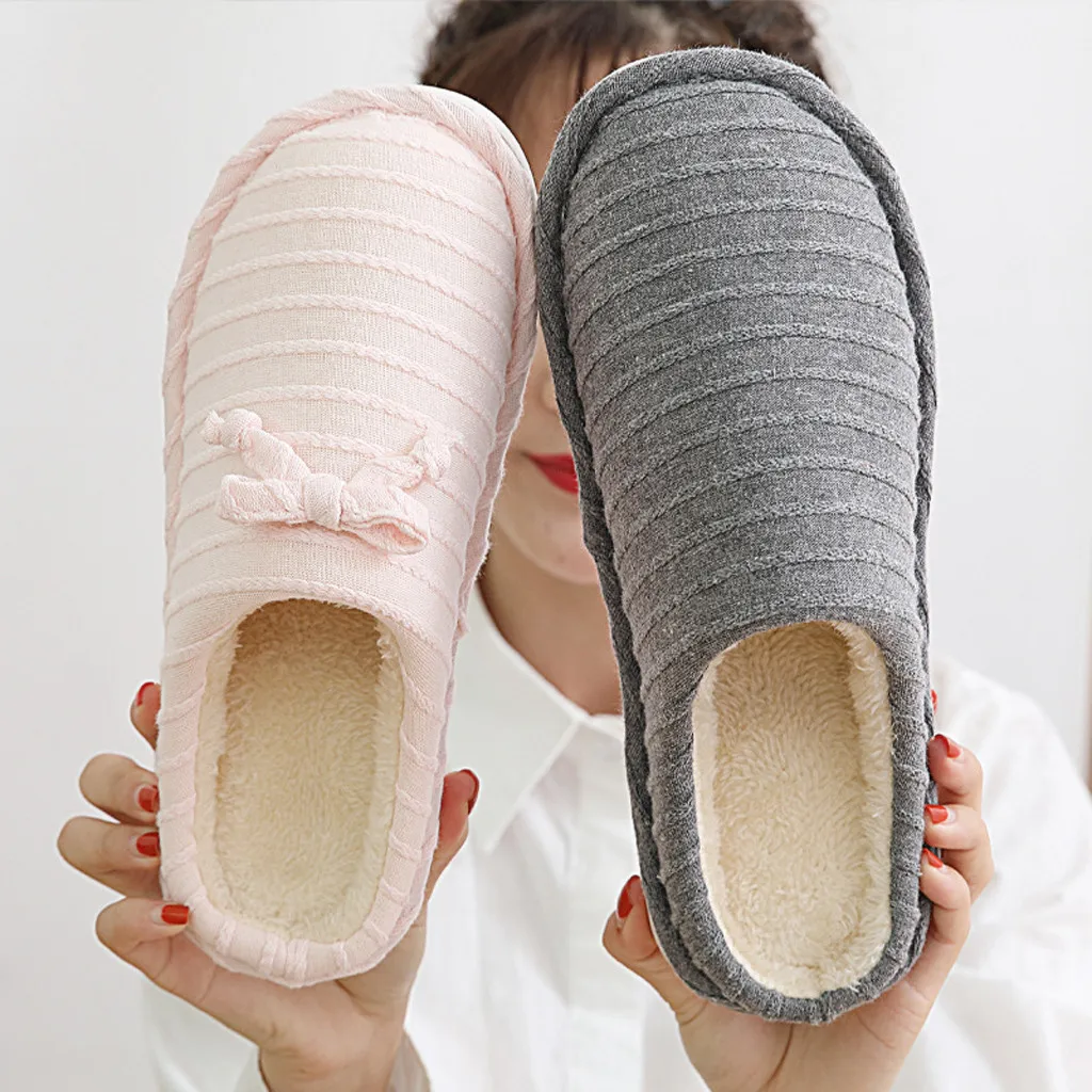 Домашние тапочки для мужчин и женщин теплые мягкие тапки с мультяшным принтом