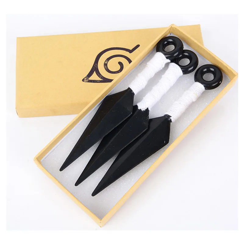 Аниме 3 шт./компл. ниндзя дротики Косплей Hatake Kakashi Uchiha Sasuke Kunai Shuriken Akatsuki Метательное
