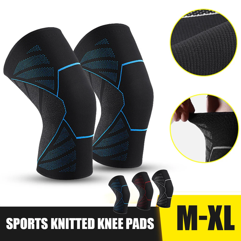 

1PC Fitness Running Knee Brace Support Elastic Breathable Sport Compression Knee Pads Knitted Knee Sleeve Basketball Volleyball