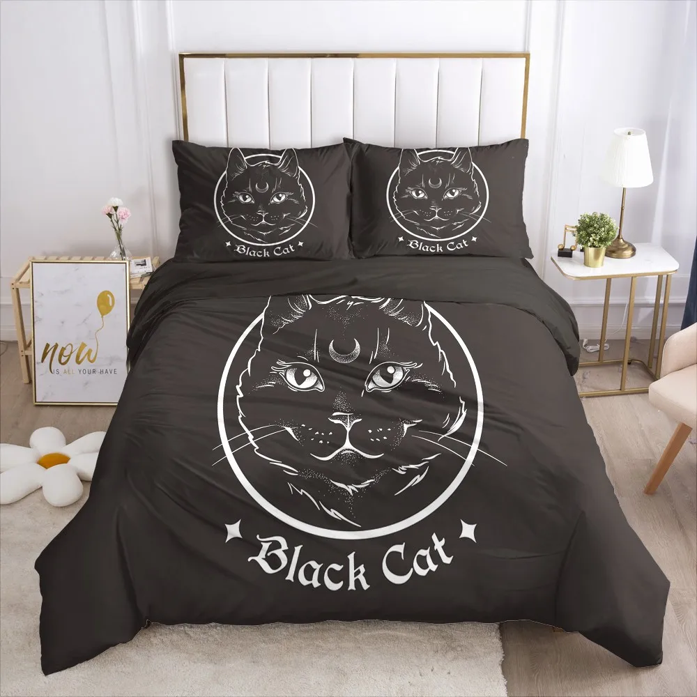 

3D Duvet Cover Set Bedding Sets Comforter Cases Pillow Covers Double Single Twin King Queen Size Magic Design Black Bedclothes