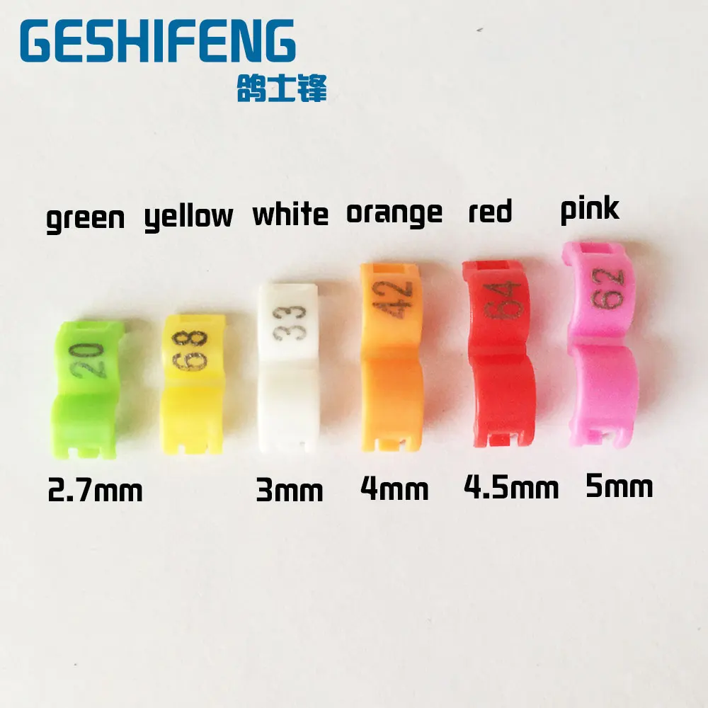 Кольцо для птиц маленького размера 2 7 мм 3 4 5 свободный цвет 100 шт. | Дом и сад