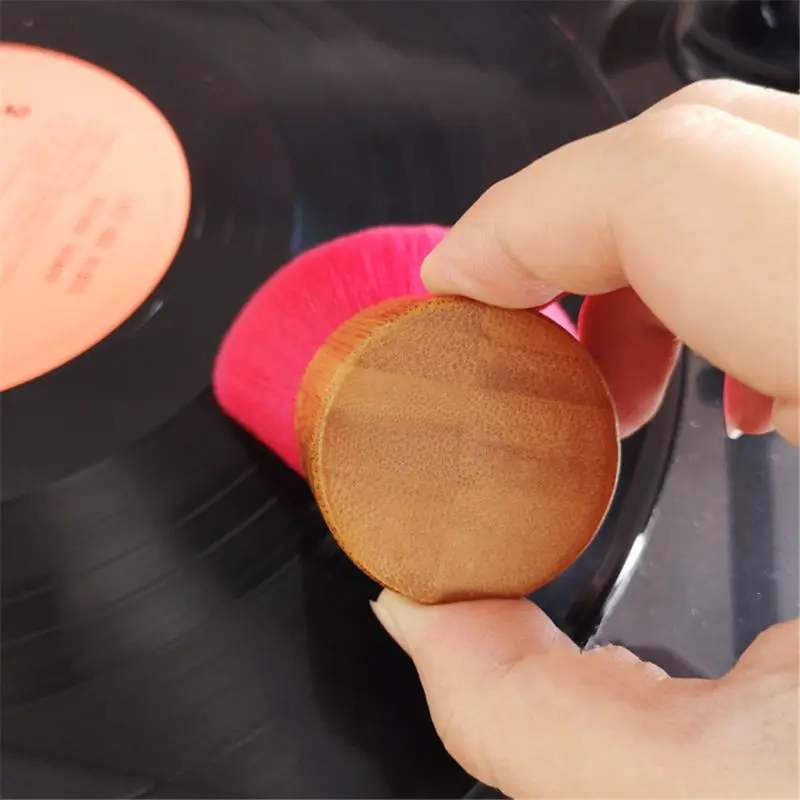 

Wooden Handle Cleaning Brush Soft Brush Cleaner Dust Remover for Vinyl LP Player Accessories