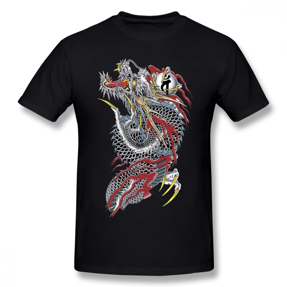 Yakuza футболка 100 хлопок S 3xl Футболка мужская забавная повседневная с коротким