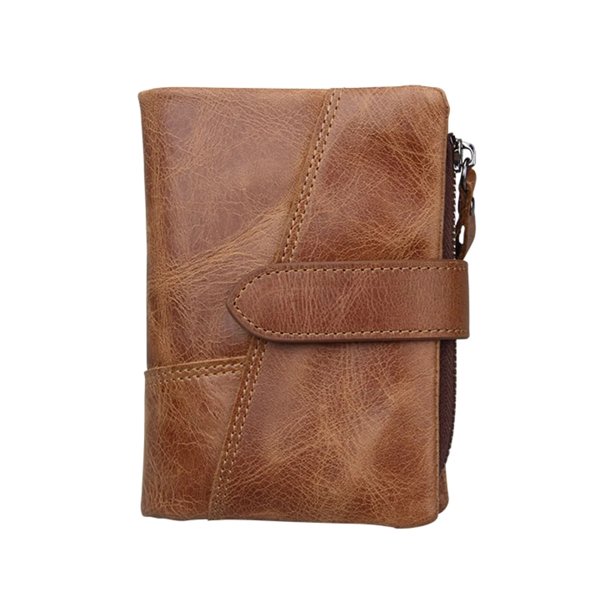 

Male Casual Style Wear-resistant Coin Purse Men's Cowhide Leather Portable Short Wallet Large Capacity Multipurpose Card Holder