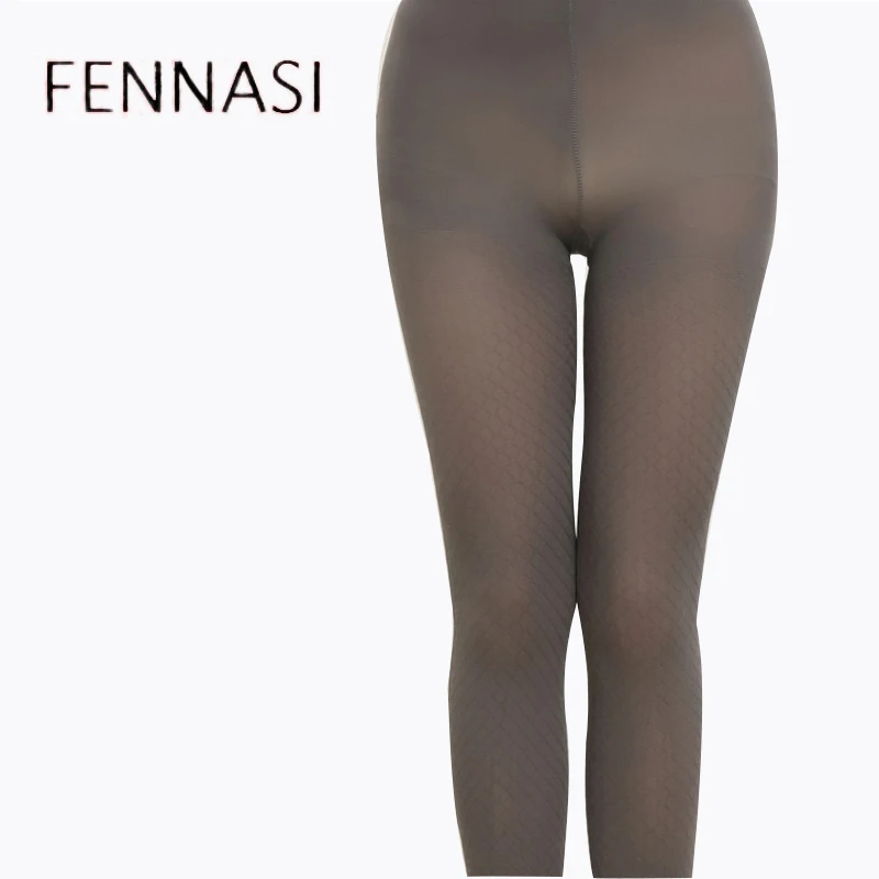 FENNASI Winter Sticky Women Pantyhose Lady Anti-Hook Sexy Breathable Comfortable Slim Cute Diamond Pattern Warm Women's Tights | Женская