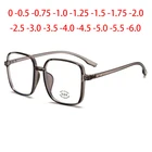 Очки с синим светом женские, Большие Квадратные прозрачные солнцезащитные очки для близорукости, от-1 до 1,5-2 до-6