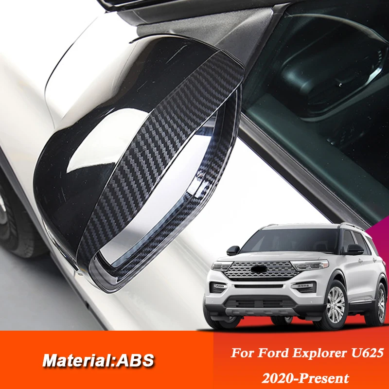 

For Ford Explorer U625 2020 Car Styling Car Rearview Mirror Rain Eyebrow Frame Cover Stickers Sequins Automobile Accessories