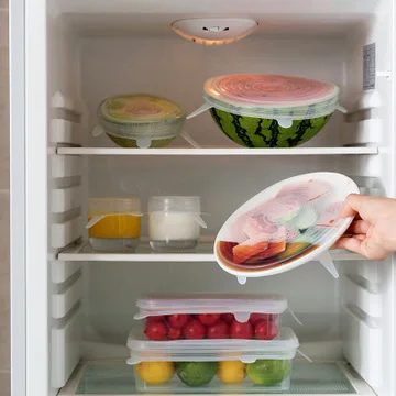 6 шт./12 шт. силиконовые крышки для кухонной посуды|Крышки сохранения свежести| |