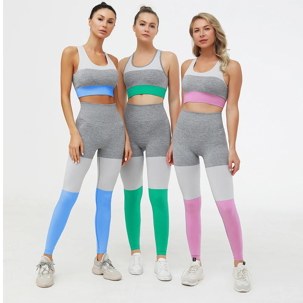 Комплект из 2 предметов спортивная одежда для фитнеса майка женский эластичный