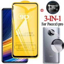 Poco-x3-pro, Front+back Film for Little Poko x3 pro Tempered Glass Pocophone x 3 nfc Screen Protector Poco f2 f3 m3 x3 pro Glass