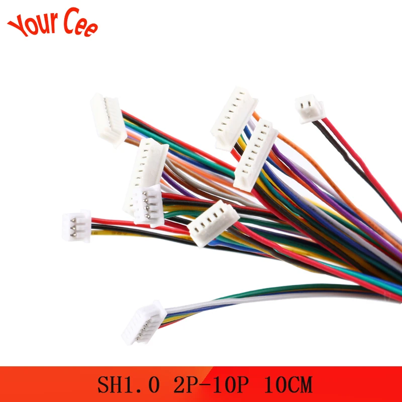 5 шт. проводной кабель SH1.0 JST 2/3/4/5/6/7/8/9/10 DIY электронная линия одноконтактная