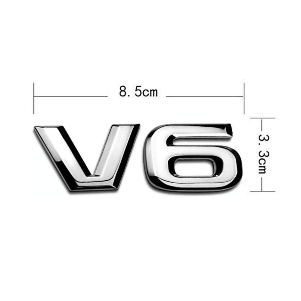 

1 шт. 3D металл V12 V8 V6 боковое крыло автомобиля задний багажник эмблема значок наклейка