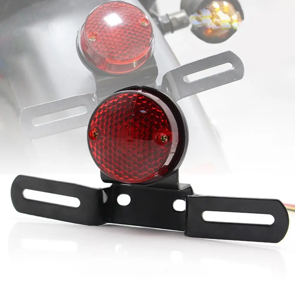 

Motorcycle LED Stop Tail Light Motorbike Retro Red Brake Rear Lamp Tail light WITH License Plate Mount for Harley Honda Suzuki