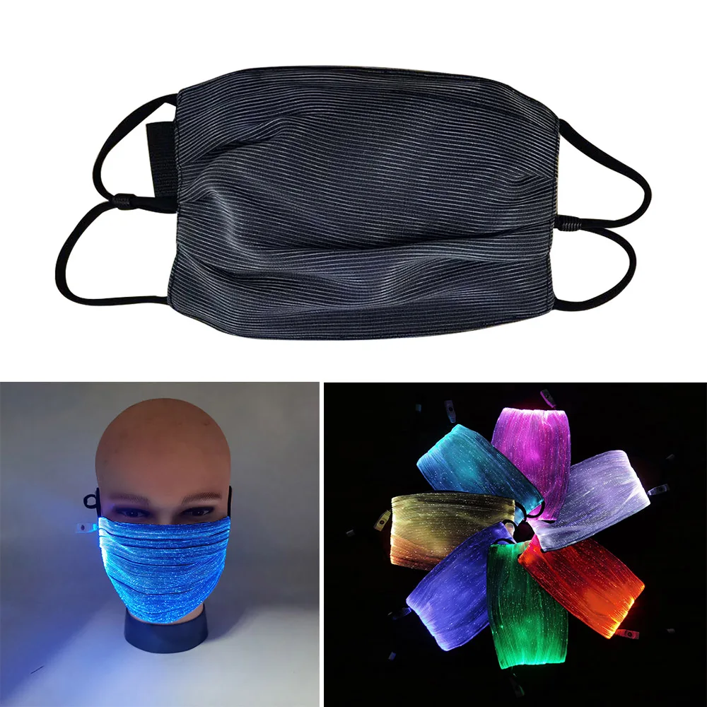 Светящаяся светодиодная маска для вечеринки 7 цветов мигающая Хэллоуина