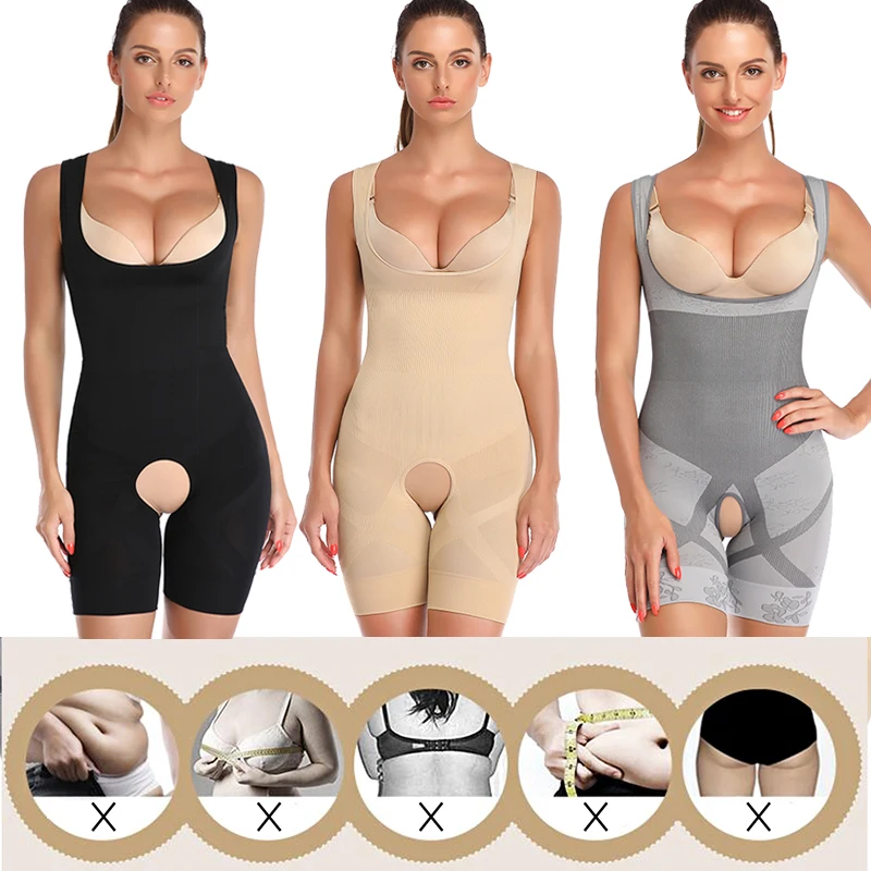 

Full Magic Body Shaper Waist Trainer Tummy Control Thigh Slimmer Women Shapewear Reduce Fajas Corset Slimming Underwear Bodysuit