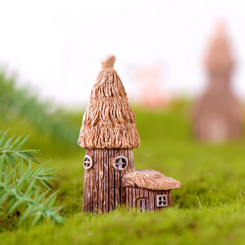 24 thatched cottage 1 шт. мини приветственный Кол Сказочный Сад, миниатюра бонсай Декор Ремесло декоративные статуэтки, микро пейзаж Кукольный дом аксессуары - Цвет: 24 thatched cottage