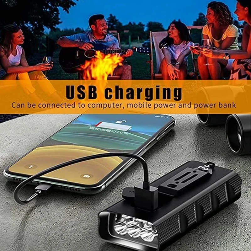 T6 светодиодный велосипедный светильник USB Перезаряжаемый флэш