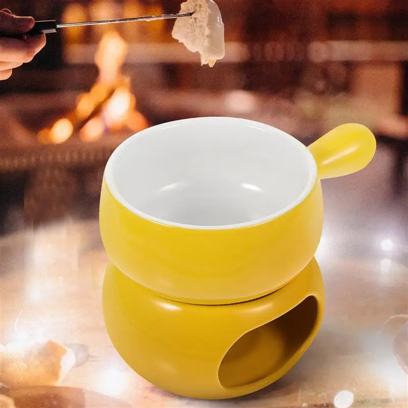 

1 Set of Practical Chocolate Pot Chocolate Fondue Ceramic Cheese Melting Pot