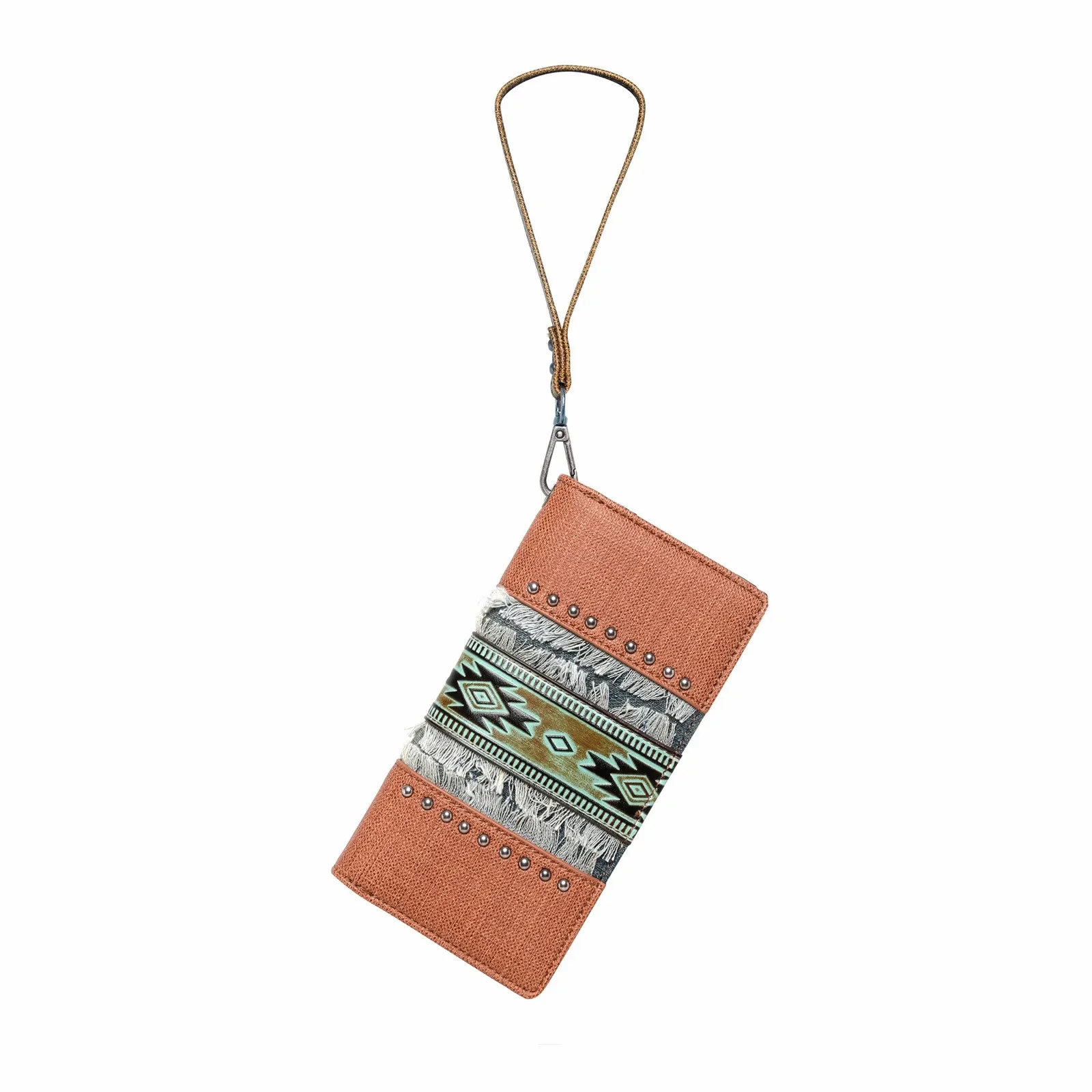 

Ladies Fashion Aztec Splicing Retro Modern Multi-Card Slot Wallet/Wristlet
