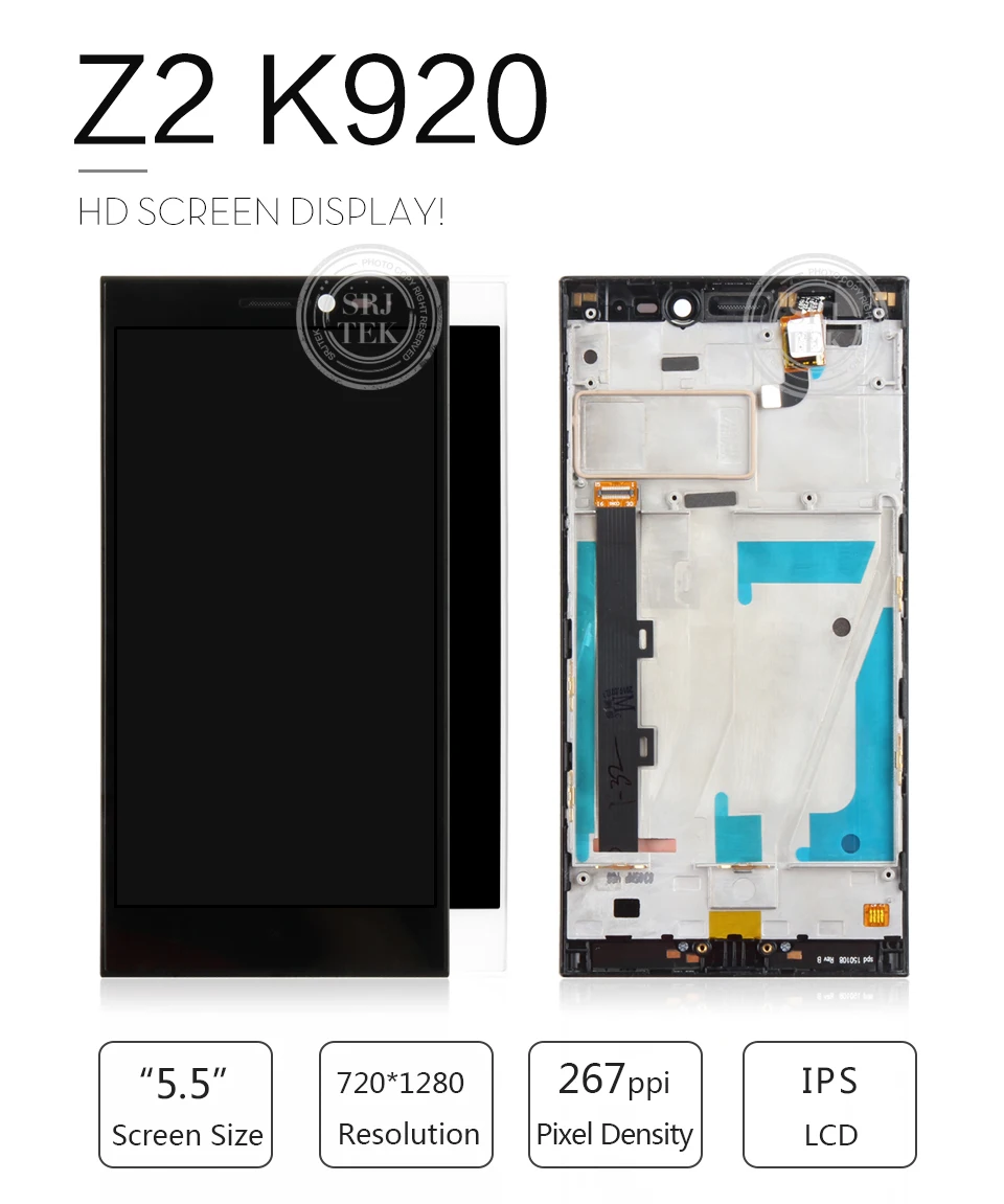 Srjtek экран для lenovo Vibe Z2 K920 Mini ЖК-дисплей сенсорный дигитайзер сенсор внешнее стекло в сборе с рамкой 5,5 ''K920 mini