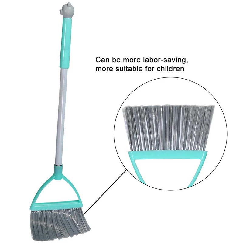 

Kids Housekeeping Cleaning Tools, 3 Pcs Small Mop Small Broom Small Dustpan, Little Housekeeping Helper Set (3 Pieces, Blue, Gre
