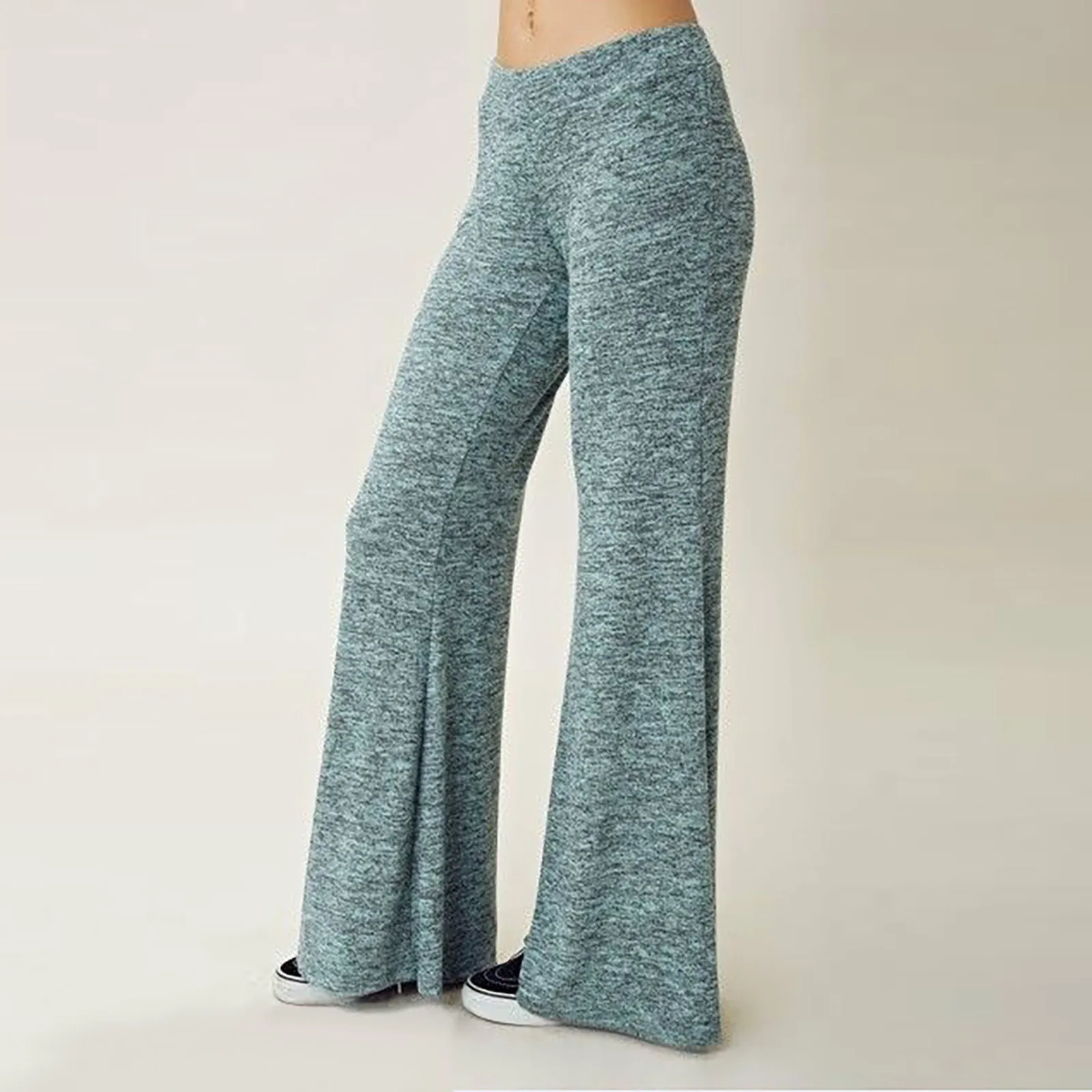 Women Plus Size High Waist Drawstring Wide Leg Long Pants Yoga Dance Trousers For Run Jogging Gymnastics Flared | Спорт и