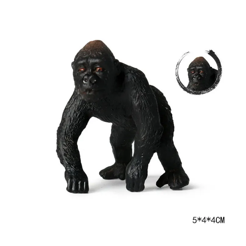 Little chimpanzee Милый куб модель моделирование зоопарк дикая природа фигура прекрасная образовательная детская панда Лев Зебра слон животное игрушка для детей Декор подарок - Цвет: Little chimpanzee