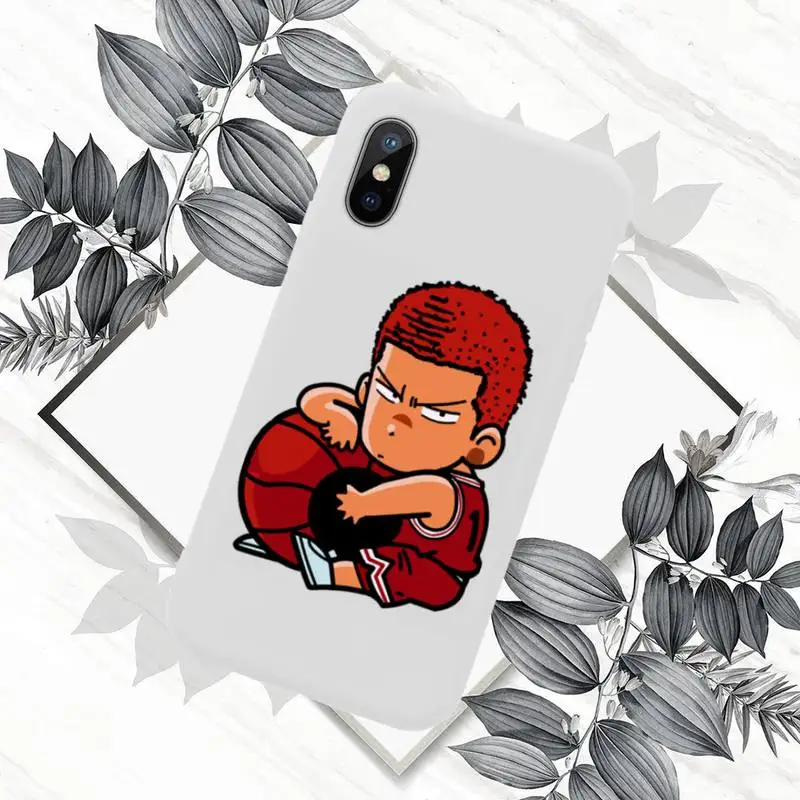 

Slam dunk anime manga Phone Case White Candy Color for iPhone 11 12 mini pro XS MAX 8 7 6 6S Plus X SE 2020 XR