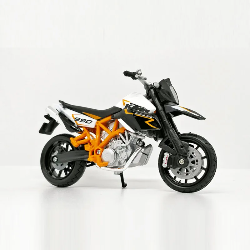 Весы Bburago 1/18 1:18 KTM 990 Supermoto R, литой пластик, металл, мотоцикл, дисплей, модели, детские игрушки для мальчиков