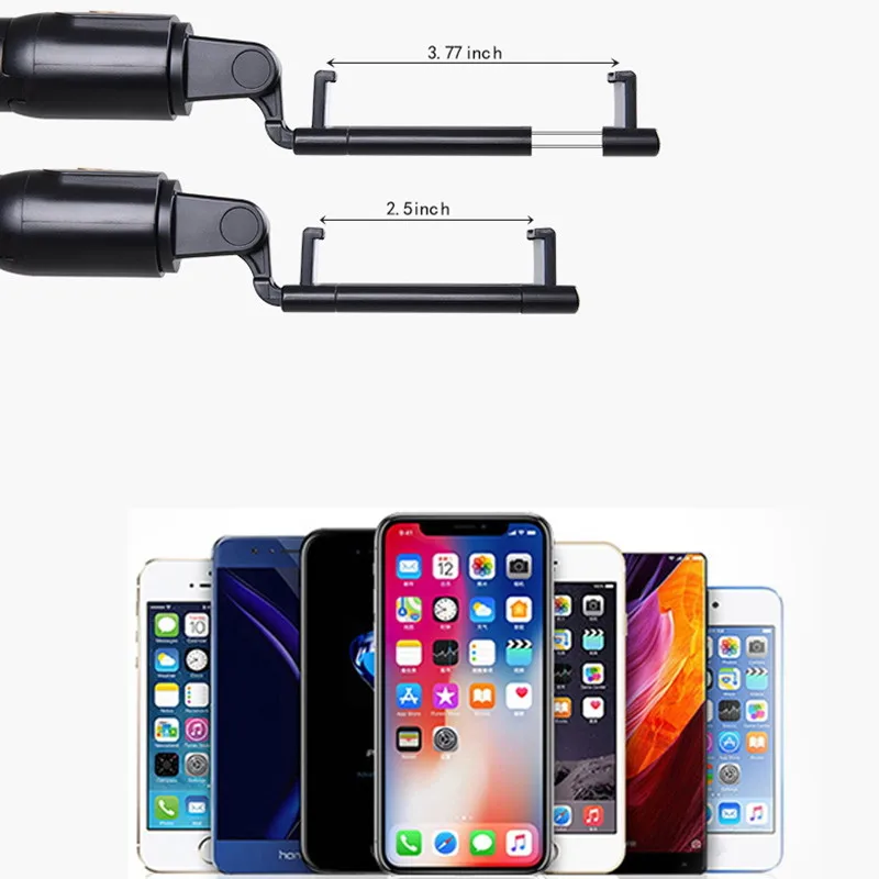 

Wireless Bluetooth Selfie Stick Foldable Tripod With Shutter Remote Control for IOS Android Phone 3-axis Handheld Selfie Stick