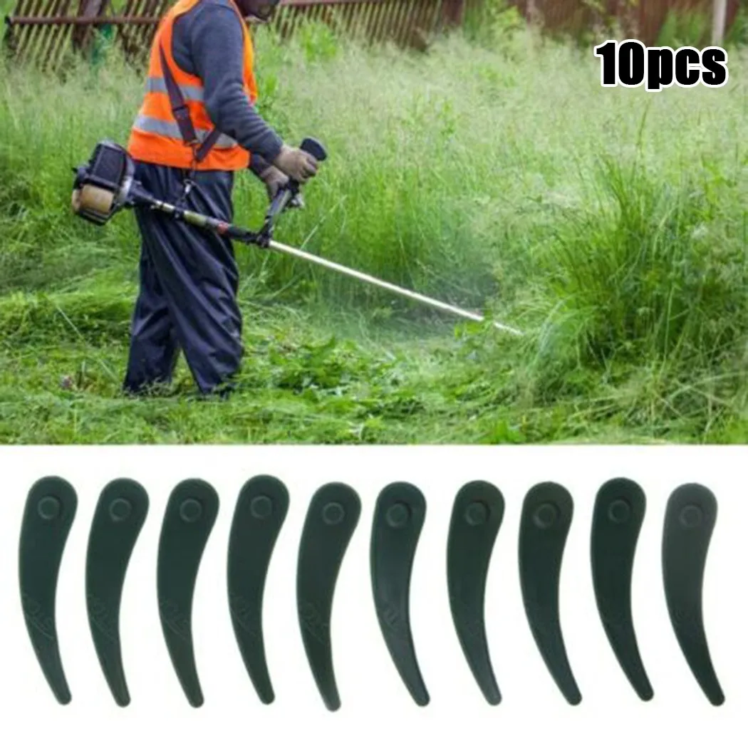 

10pcs Lawn Mower Cutter Blade Strimmer For Bosch ART23-18LI ART26-18LI Brushcutter Replacement Garden Tool Plastic
