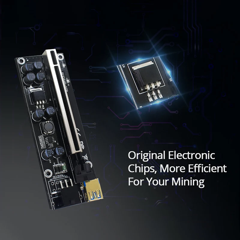 PCI-E Pcie Riser 009S PLUS Профессиональный Экспресс 1X 16x расширитель PCI E USB3.0 Райзер 009 GPU