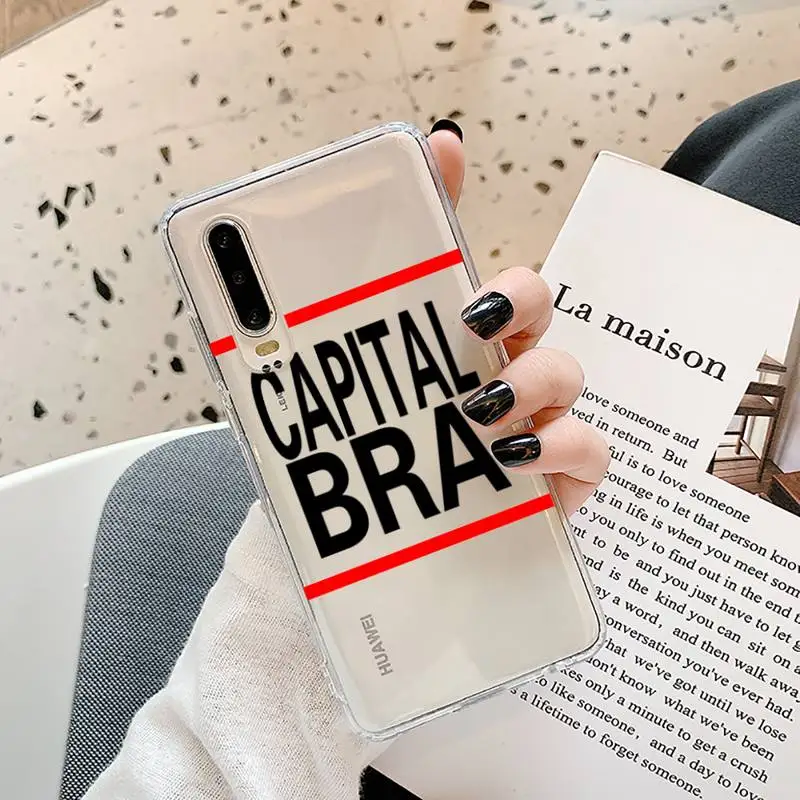 

Capital Bra German rapper Phone Case Transparent for Samsung A71 S9 10 20 HUAWEI p30 40 honor 10i 8x xiaomi note 8 Pro 10t 11