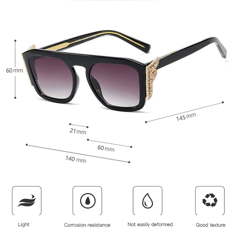 mimiyou Diamond Square Sunglasses Women Wing Shape Retro Fashion Men Sun Glasses Brand UV400 Eyeglasses Shades | Аксессуары для