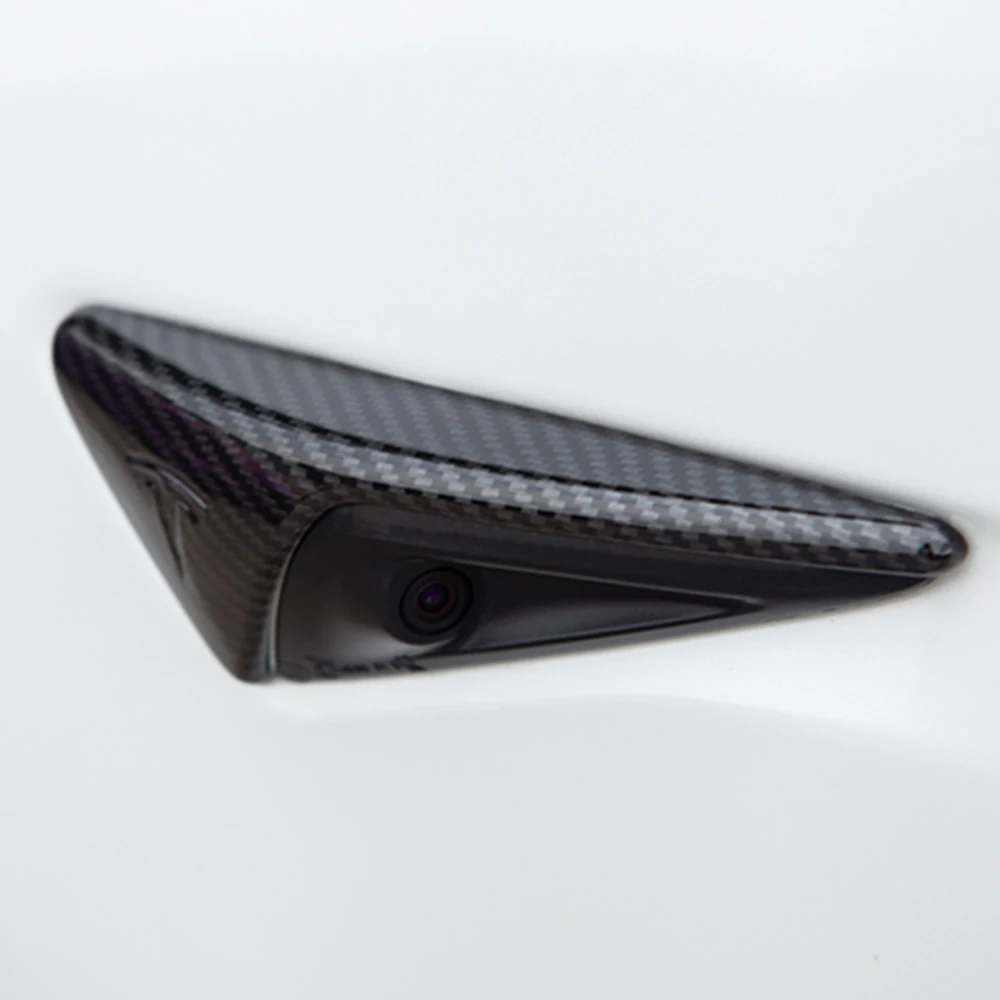 

Model3 Tesla Car Side Camera For Tesla Model 3 2021 Accessories Carbon Fiber ABS Protection Cover Tesla Model S Tesla Model Y X