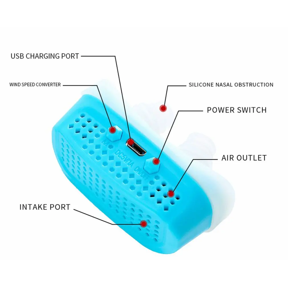 

Variable Speed Nasal Congestion Stop Snoring Device Silicone Intelligent Breathing Stop Snoring Device