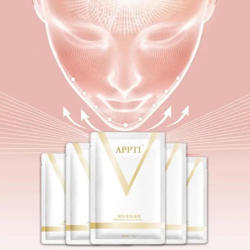 Гидрогелевая маска 4D V образной формы для тонкого лица подтягивающая подбородок