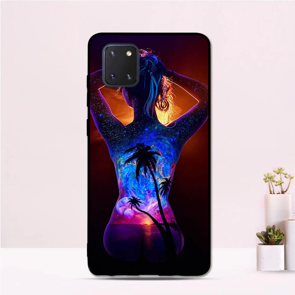For Samsung Galaxy Note10 Lite Case Cover SM-N770F/DS Soft TPU Cartoon Pattern Back A81 Silicone | Мобильные телефоны и
