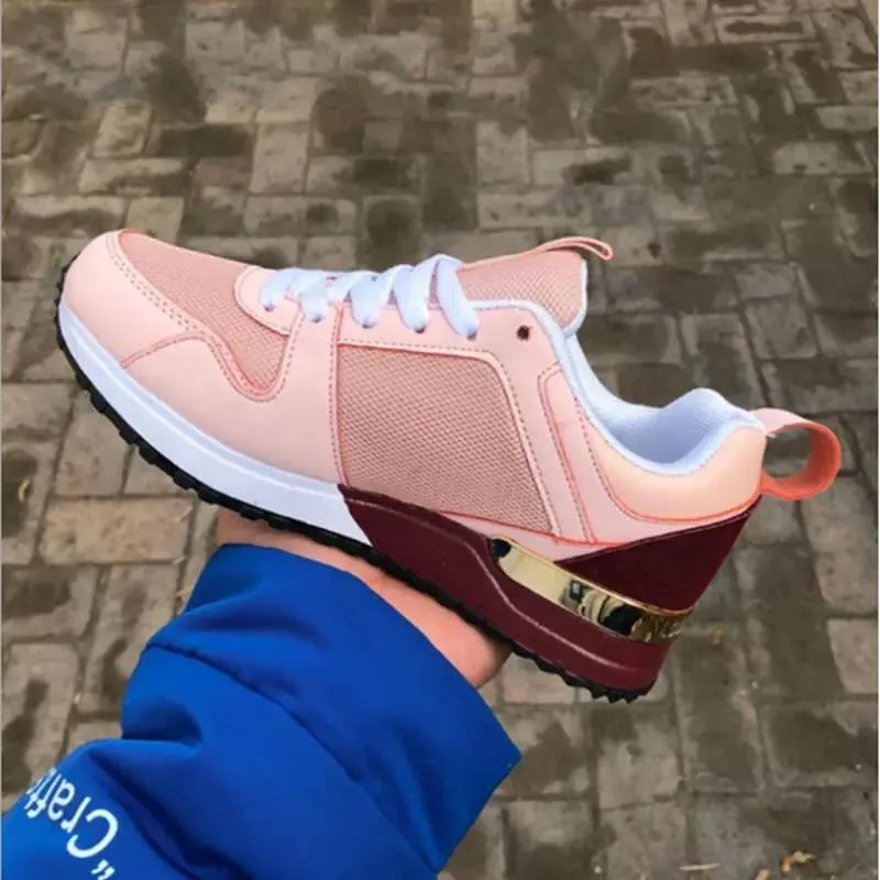 

Женские кроссовки, новинка 2020, увеличенные кроссовки на толстой подошве, Повседневная Удобная спортивная обувь для дам