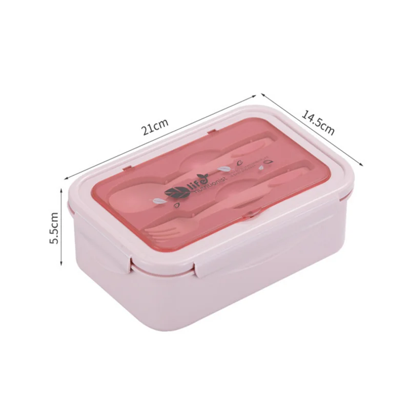 

Bento Lunch Box Kids Lunch Box Lunch Containers 1000 ml Leakproof Bento Box with 3 Compartments and Cutlery ya02