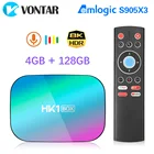ТВ-приставка VONTAR HK1 8K, 4 Гб, 128 ГБ, Amlogic S905X3, Android 9,0, 1000M, двойной Wi-Fi, 4K, 60fps, Google Play, Youtube, медиаплеер