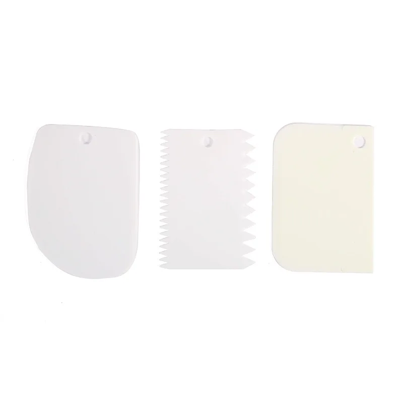 

3Pcs/set Plastic Cream Dough Cake Scraper Pasty Cutter Slicer Spatula Dough Knife Spatulas Cutters Kitchen Baking Pastry Tools