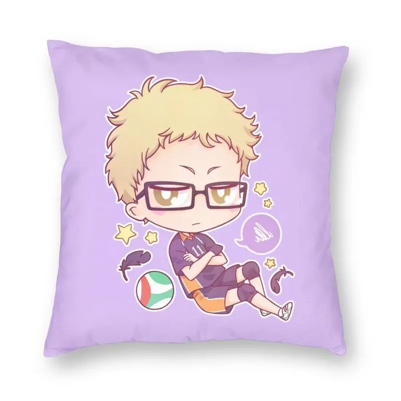 

Haikyuu Tsukishima Kei наволочка для дивана домашний декор волейбол Аниме Манга квадратная наволочка 45x45