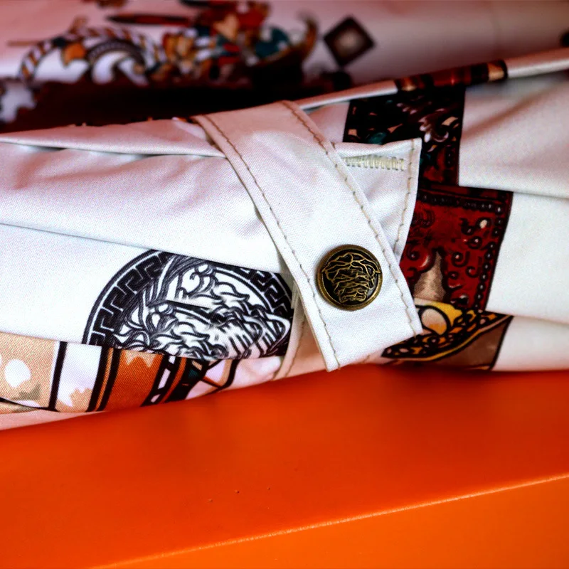 

Fashionable and exquisite umbrella with gift box sunshade three fold automatic sunscreen and anti ultraviolet umbrella