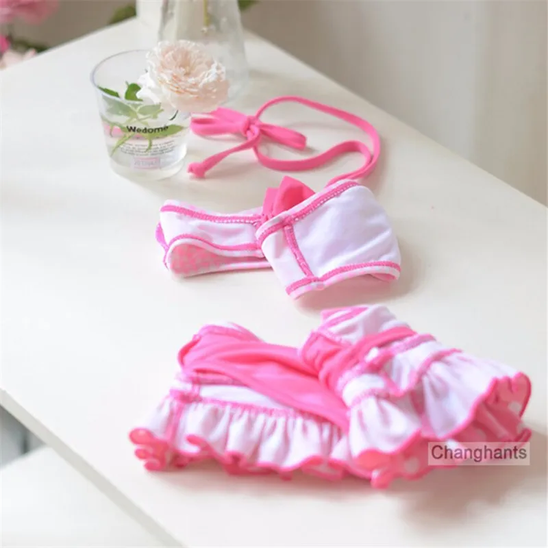 Купальный костюм для девочек из 2 предметов с розовой клетчатой От до 8 лет бантом