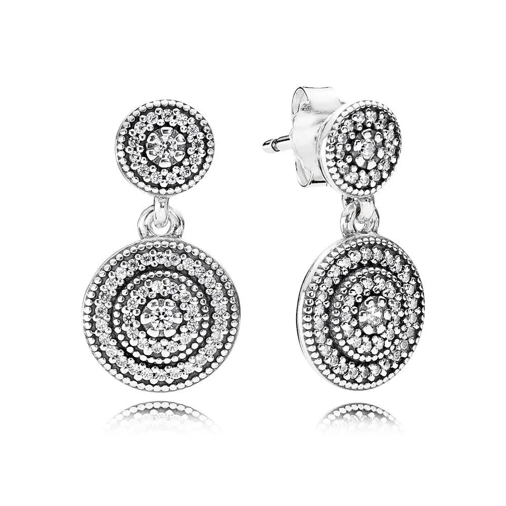 Аутентичные 925 пробы Серебряные Оригинальные Сияющие элегантные европейские