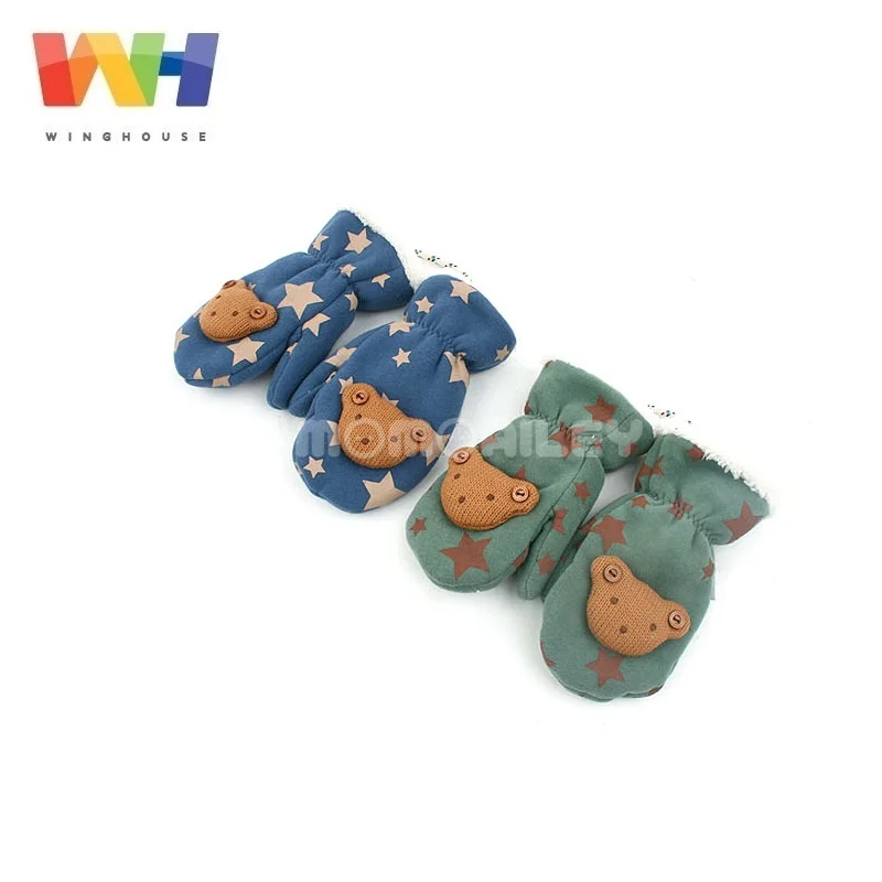 Детские перчатки для мальчиков из Южной Кореи флисовые утолщенные зимние