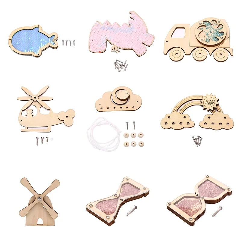 

Children Busy Board DIY Toys Baby Montessori Sensory Activity Board Accessories Fine Motor Skill Latch Lock Cognition Toy Games
