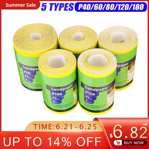5 м оксид алюминия шлифование наждачной бумагой рулон 40 60 80 120 180 зернистый рулон из песчаной бумаги Деревообработка Металлообработка абразивный инструмент