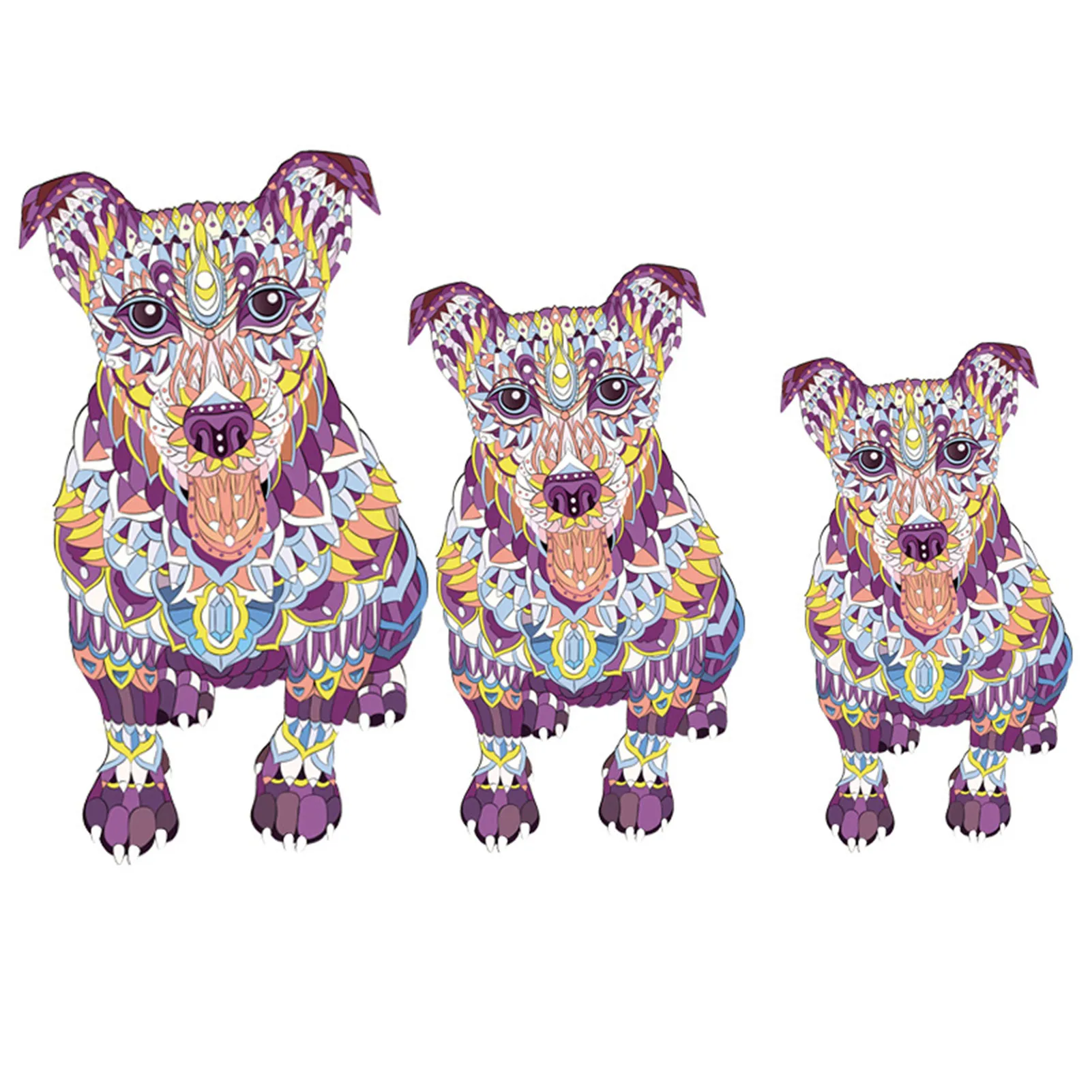 

Novel Animal Wooden Dog Shaped Jigsaw Puzzle Unique Shape Colorful Pieces Animals For Adults And Children Puzzles Gift For Kid